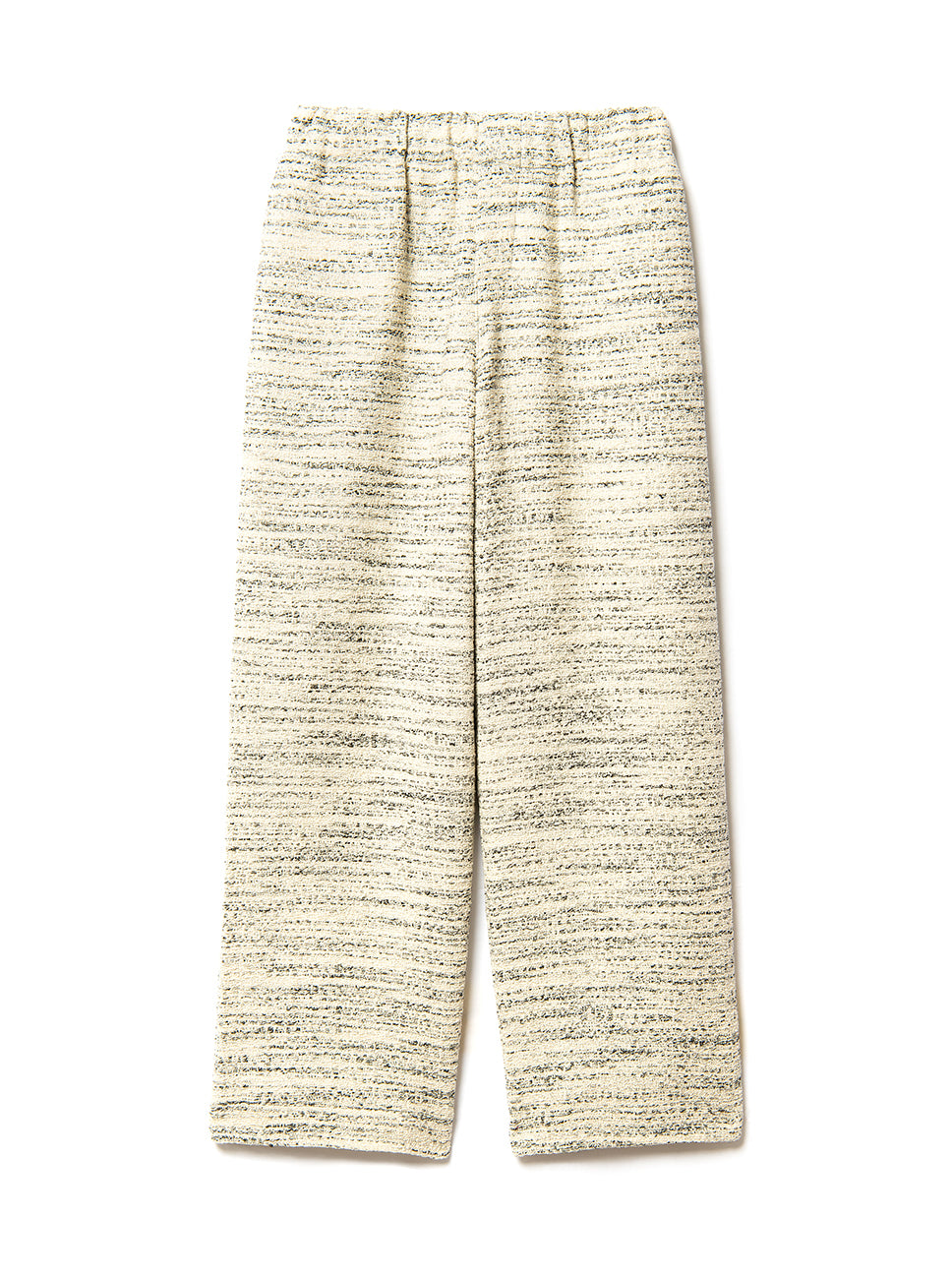 Textured beige pants with black details