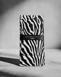 pouch  in zebra print that comes with set of 5 make up brushes